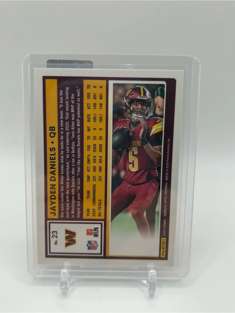 Jayden Daniels Commanders Football Trading Card 🏈